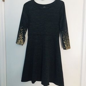 Girls Black & Gold Dress